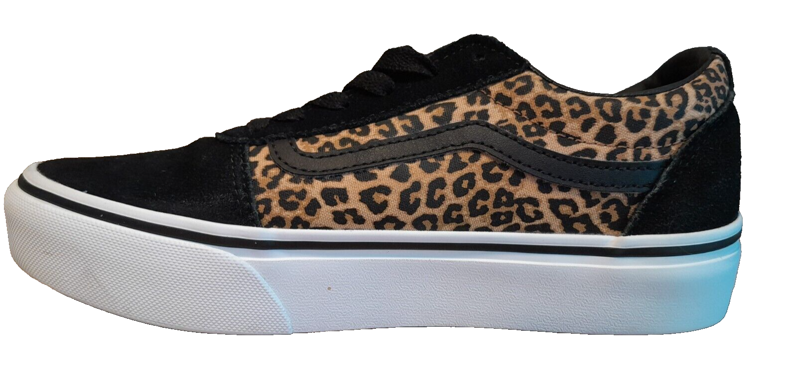 Vans Black Leopard Print Sneakers Size 5 Mens-image