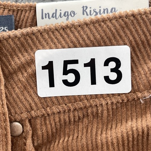 Indigo Rising Pants Junior Girls Size 1 Brown Corduroy High Rise Mom Fit Pants - Picture 13 of 13