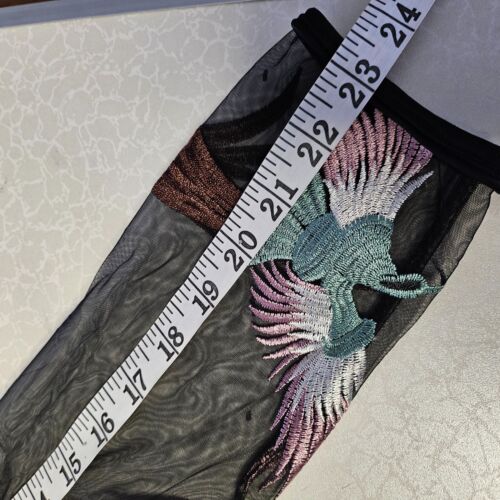 Phase Eight Dress Plum UK12 Bird Embroidered Sheath Sheer Lined Split Hem Party - Picture 10 of 15