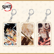 Demon Slayer Anime Acrylic Pendants Keyring Bag Originality Decor Keychain