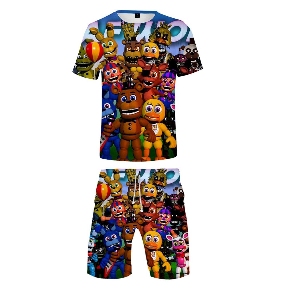 Cosplay Kurzarm Pyjama Set T-Shirt + Shorts Outfits Kinder Bär Geschenke