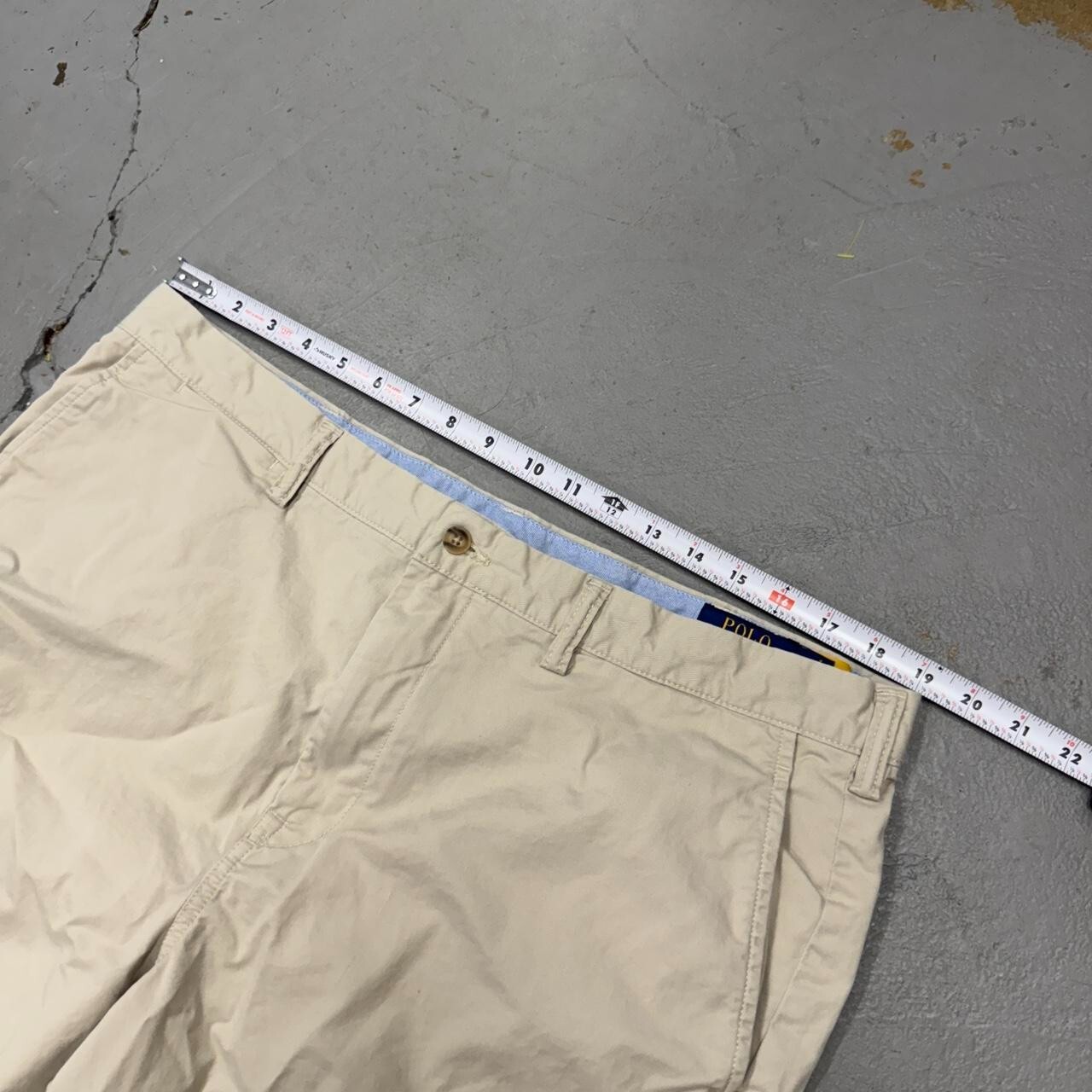 Polo Ralph Lauren Men’s Tan Cream Chino Khaki Shorts Size 38 thumbnail 4