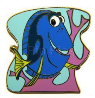 Disney Pin 75708 Disney PT52 Mystery Finding Nemo Dory Fish Gold Metal Finish