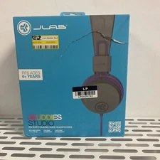 JLab JBuddies Studio On-Ear folding Kids Headphones in Purple