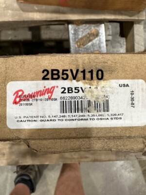 NEW BROWNING 2B5V110 BUSHING BORE 2 GROOVE V-BELT PULLEY PLL2