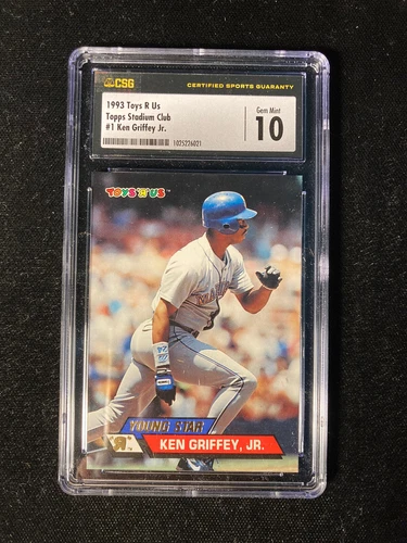 1993 Toys R Us #1 Ken Griffey Jr Topps Stadium Club Young Star CSG 10 Gem Mint
