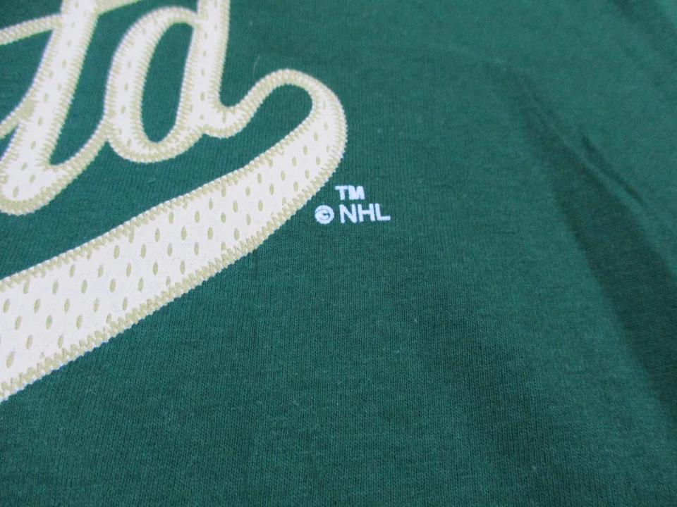 Camisa Minnesota Wild Para Hombres Grande Verde Reebok Hockey Deportes Manga Corta NHL Foto 3 de 4