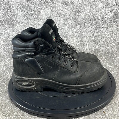 Reebok Boots Men's Size 12 M Composite Toe Trainex Work Black Leather