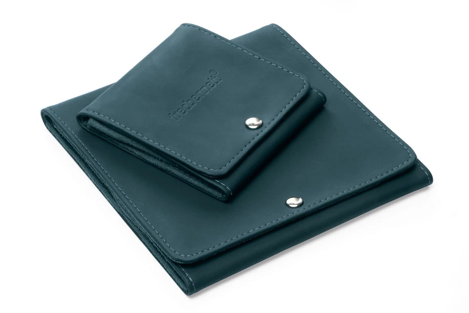 Fred Bennett stainless steel and rose gold black leather bracelet - adjustable - Image 2 of 2