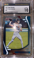 2021 Trevor Lawrence #101 Absolute Red Prizm CSG 10 Rookie Optic Rated Select RC