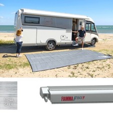 Fiamma F80l 600cm Roof Mount Awning In Titanium Case & Royal Grey Canopy