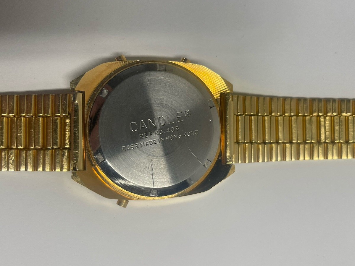 Hong Kong クラシックキャンドル CANDLE REF NO 405 hong kong Chronograph watch - Excellent Cond Men