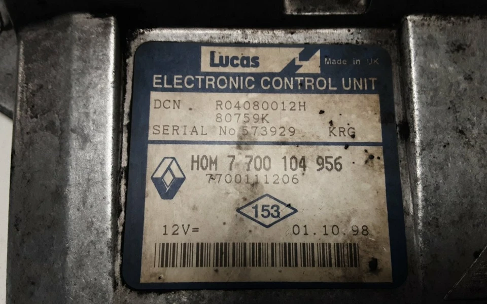 Renault Kangoo Express (FC0/1) 08.97 Unità di Controllo Motore 7700104956, - Immagine 4 di 4