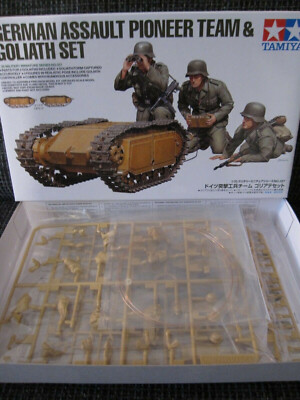 Deutsche Pioniere mit Sprengpanzer Goliath, Set von Tamiya im Maßstab 1:35 *NEU*