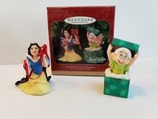 Hallmark Walt Disney's Snow White  The Seven Dwarfs Ornament Set 2 piece