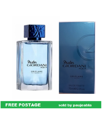 Oriflame MISTER GIORDANI AQUA Eau de Toilette – 75ml UK