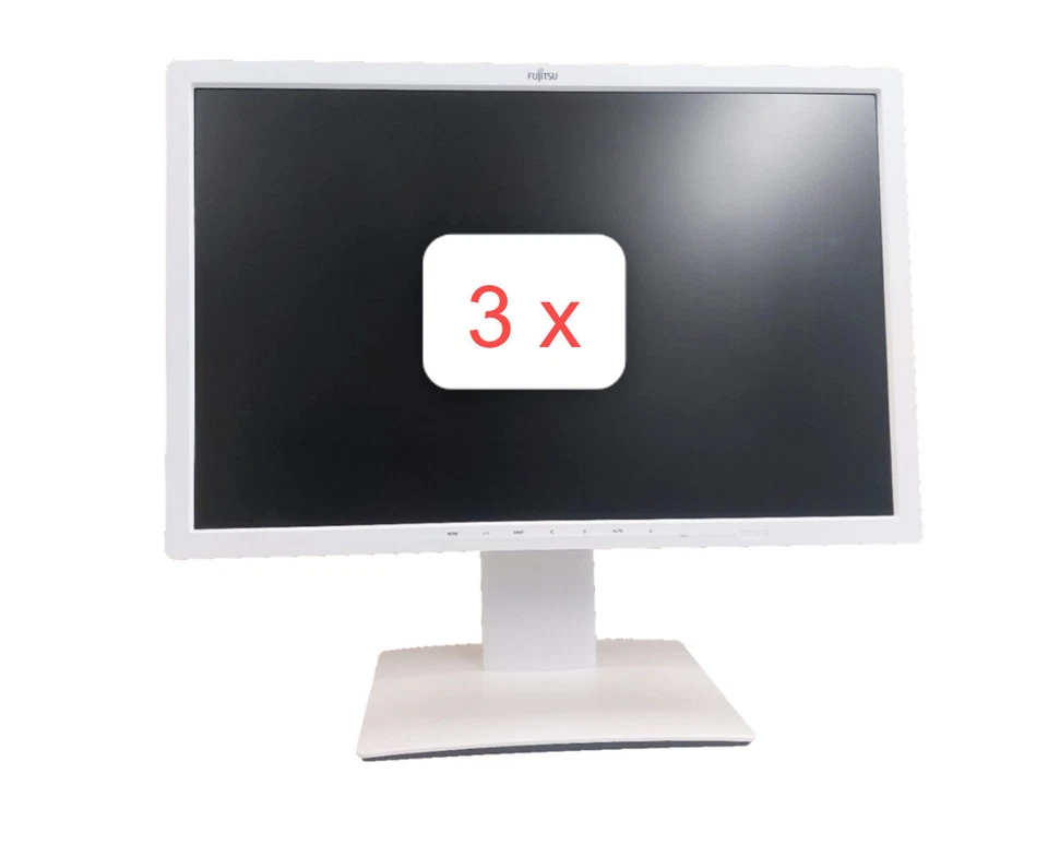 3 x Fujitsu B24W-7 LED Monitor 24 Zoll Bildschirm 1920 x 1200 IPS LED FULLHD
