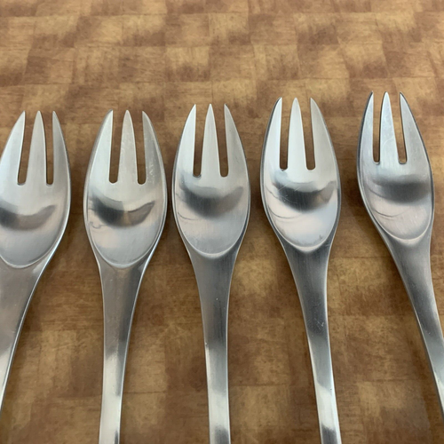 5 Dinner Forks Dansk ODIN Satin Stainless Germany 7 7/8" - Picture 2 of 10