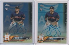 J.D. DAVIS (2) 2018 Topps Chrome Rookie Autograph Base & Refractor /499 Auto Lot