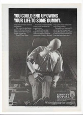1973 Liberty Mutual Insurance Company "We're Fighting For Your Life" Vintage Ad