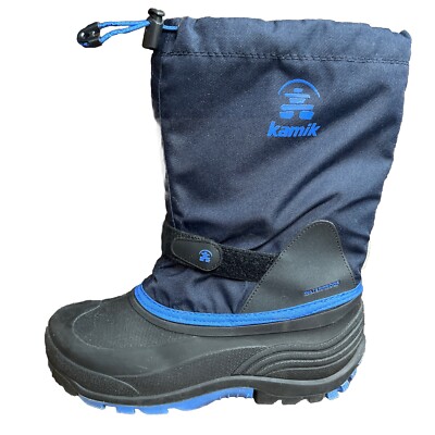 Kamik Youth Black Waterbug Winter Snow Boots Waterproof PXU14168