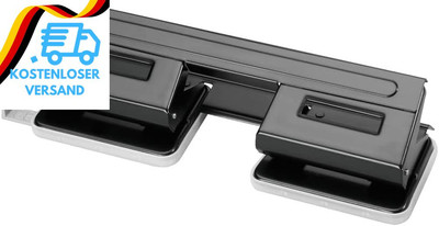 Herlitz 1610880 Doppel-Locher 1,5 Schwarz Mit Anschlagschiene
