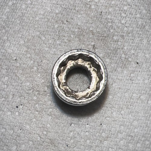 Snap-on 3/8" Drive 12-Point 7/16" F141 Shallow Socket Previous Owner Markings - Picture 8 of 8