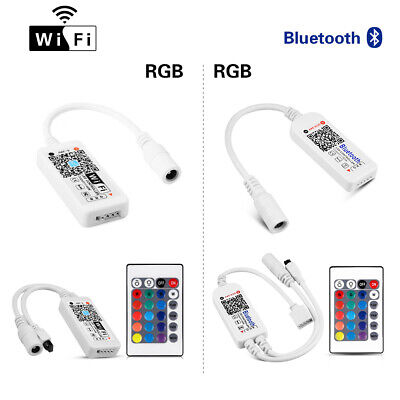 New Bluetooth/Wifi LED Controller&Remote For 5050 3528 RGB/RGBW LED Strip Light 