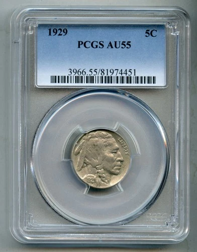 1929 Buffalo Nickel PCGS AU 55