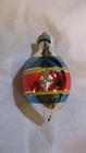 Vintage Christmas Premier Glass Works Diamond Indent Teardrop Ornament War Era