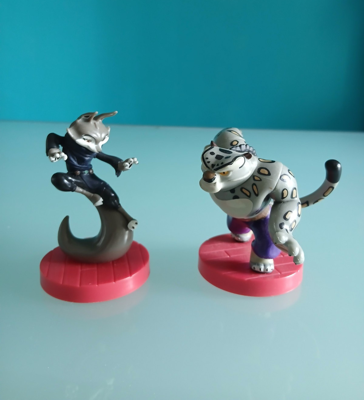 "EUROSPIN" Lotto 2 Personaggi "Kung Fu Panda": Tai Lung e Zhen, ,2024, h.10 cm
