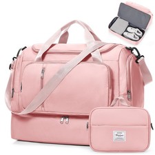 Travel Duffle Bag with Shoes Compartment,Overnight Weekender Bags for Women