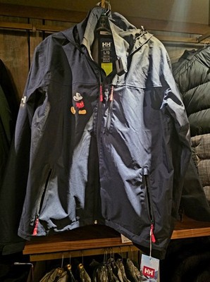 Disney Parks Helly Hansen Mickey Mickey Navy Hooded Jacket Large 