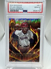 Dylan Crews 2024 Bowman Chrome Rising Infernos RC PSA 10 #RI-11 Nationals