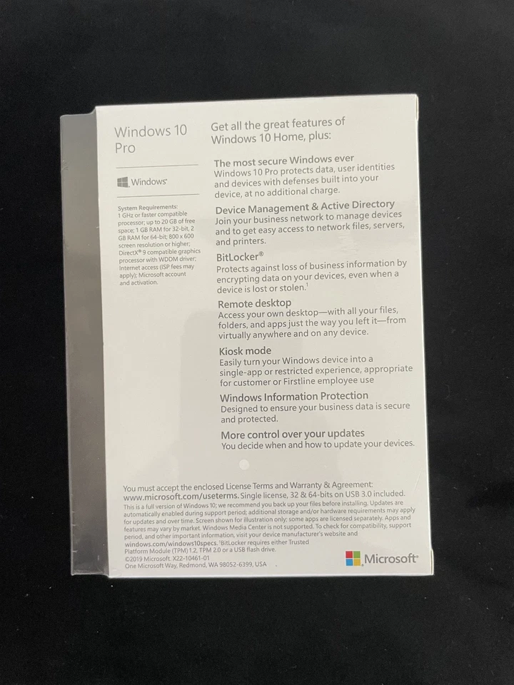 Microsoft Windows 10 Pro 64 Bit USB Flash Drive | Factory Sealed |Ships next day - Image 3 of 4