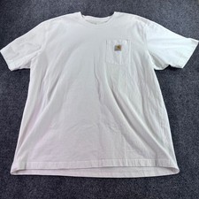 Carhartt Pocket T-Shirt Mens XL White K87 Original Fit Workwear Short Sleeve Tee