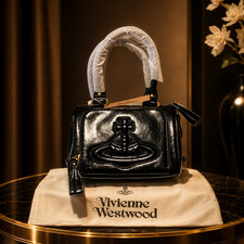 VIVIENNE WESTWOOD Embossed Saturn Box Handbag NEW UNUSED