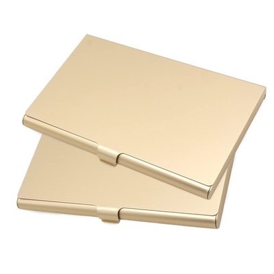 Joyangy Pack of 2 Gold Metal Business Card Holder, 8mm x 93mm x 8mm, 