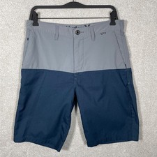 Hurley Nike Dri-Fit Shorts Chino Men's 30 Blue Colorblock Golf Hiking Beach