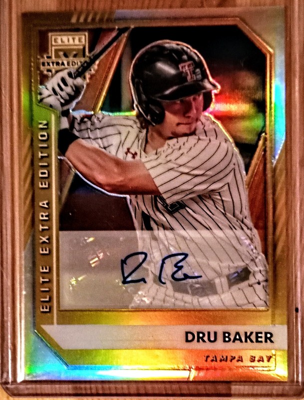 2021 Panini Elite Extra Edition #130 Dru Baker RC Auto Gold /10 Nm-Mt 