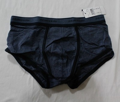 Intimissimi Men's Superior Cotton Boxer Brief With Logo DH3 Blue Small NWT