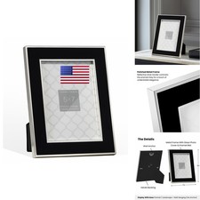 Torre Tagus Regis Black And Silver Picture Frame 5x7 Polished Silver Metal