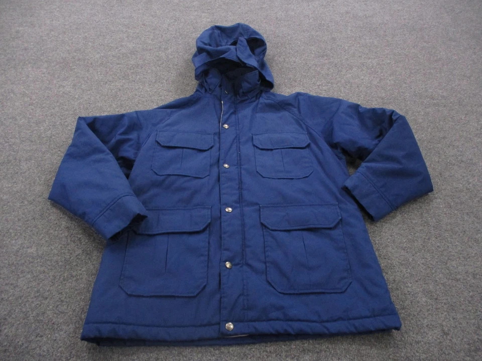 Chaqueta Woolrich De Colección Para Mujer L Azul Puffer Senderismo Aire Libre Hecha en EE. UU. Abrigo de Lluvia Foto 2 de 4