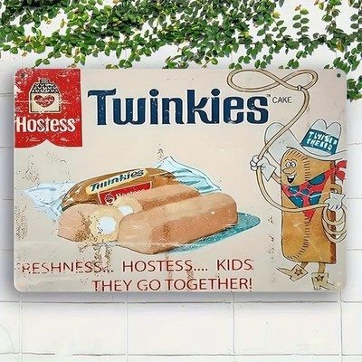 Vintage Twinkies Hostess Cake Retro Tin Metal Signs Home Décor 8x12