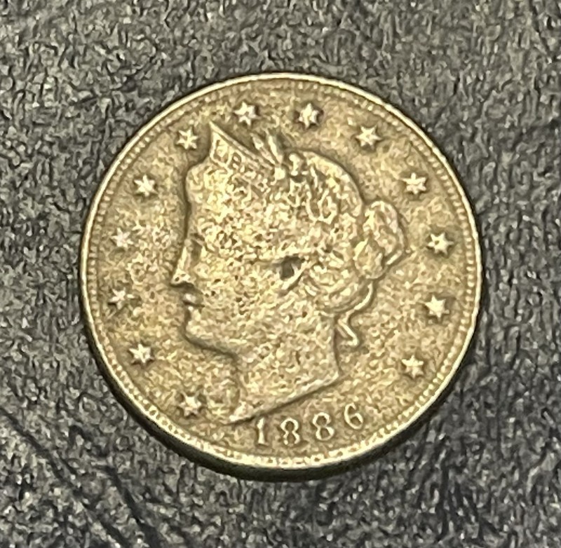1886 Liberty V Nickel “XF+/AU Detail”