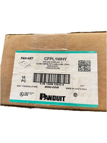 Lot 10 Panduit CFPL1WHY 1-Port Mini-Com Faceplate White Single Gang New - Bild 4 von 6