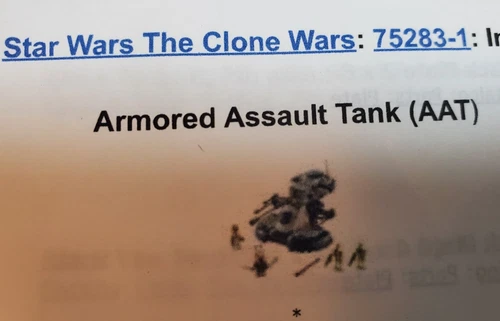 Lego Star Wars Set #75283 Armored Assault Tank AAT, Pre-owned, No book