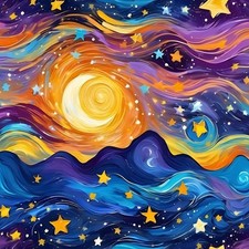 Starry Night Diamond Art Kits for Adults, Starry Sky Diamond Painting Kit for...