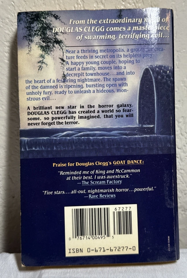 Breeder by Douglas Clegg (First Edition Pocket Books 1990) Horror Novel, SIGNED! - Image 2 of 4