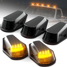 5Pcs Cab Roof Marker Lights Amber 16 LED Top Clearance Marker Light Kits Compati